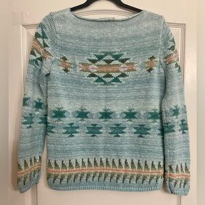 Hand Knit Aztec Sweater Lauren Ralph Lauren